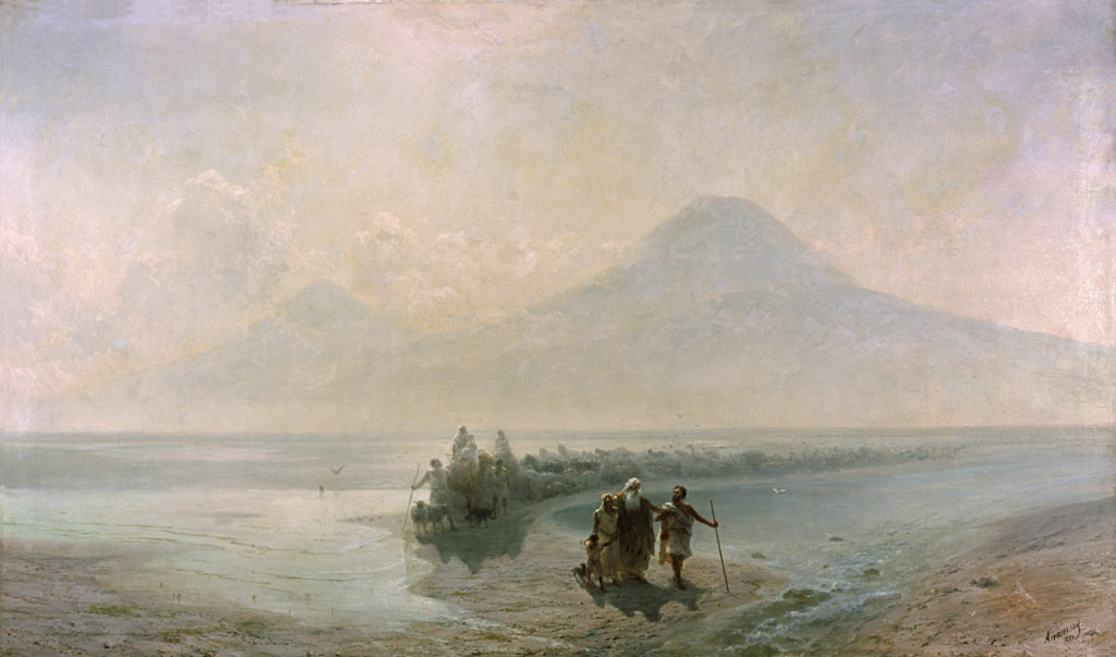 « La descente de Noé du mont Ararat », peinture d'Ivan Aïvazovski