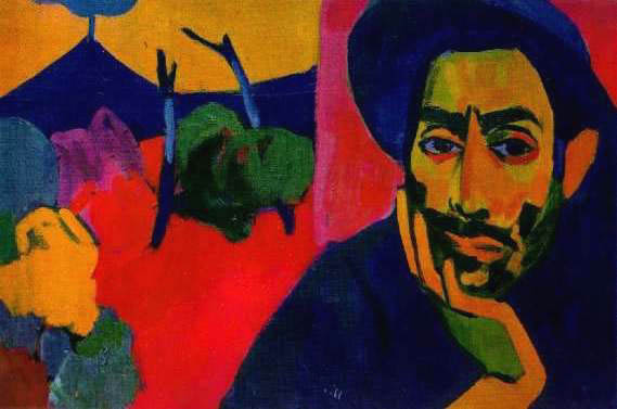 Autoportrait de 1960 du peintre Minas Avetissian, couleurs vives